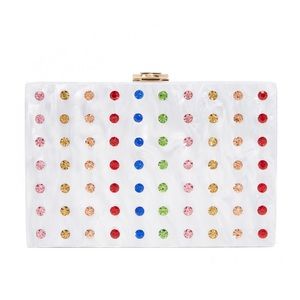 Bejeweled rainbow Milly clutch